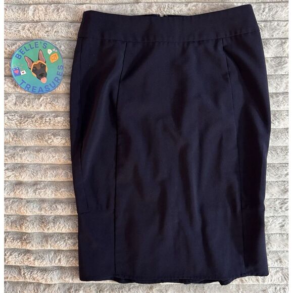 Retro Body By Victoria's Secret Blue Sz 2 Sexy Preppy Button Ruffle Pencil Skirt - Picture 7 of 9